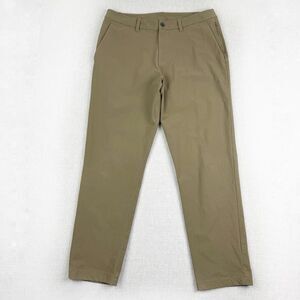 Lululemon ABC Pants Men's Tan ABC Versa Twill Slim Fit Cotton Stretch Trouser Pa